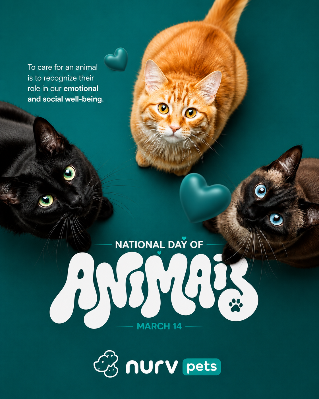 NURV Pets — National Day of Animals poster